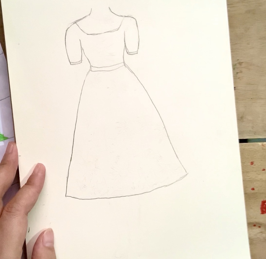 Vẽ hình dáng váy