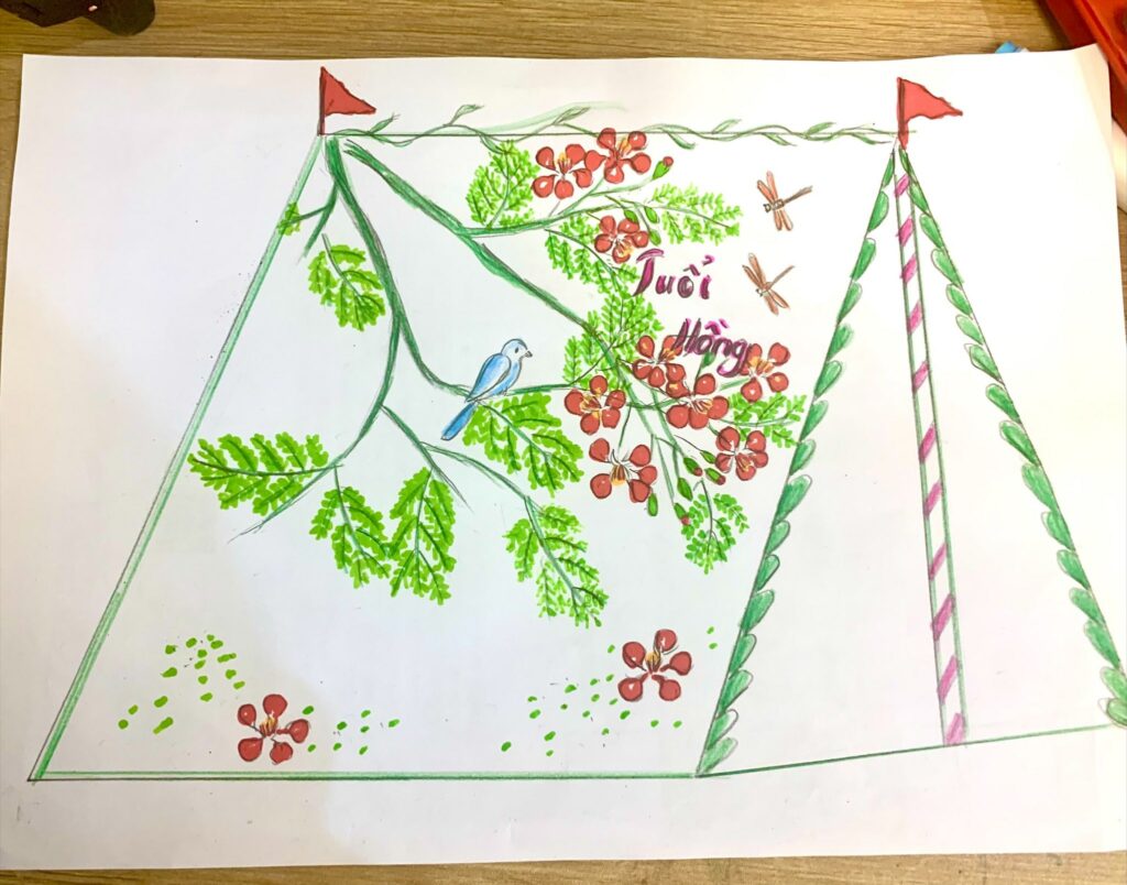 vẽ trang trí lều trại