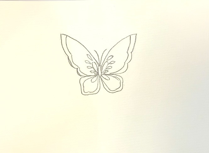 vẽ cánh bướm