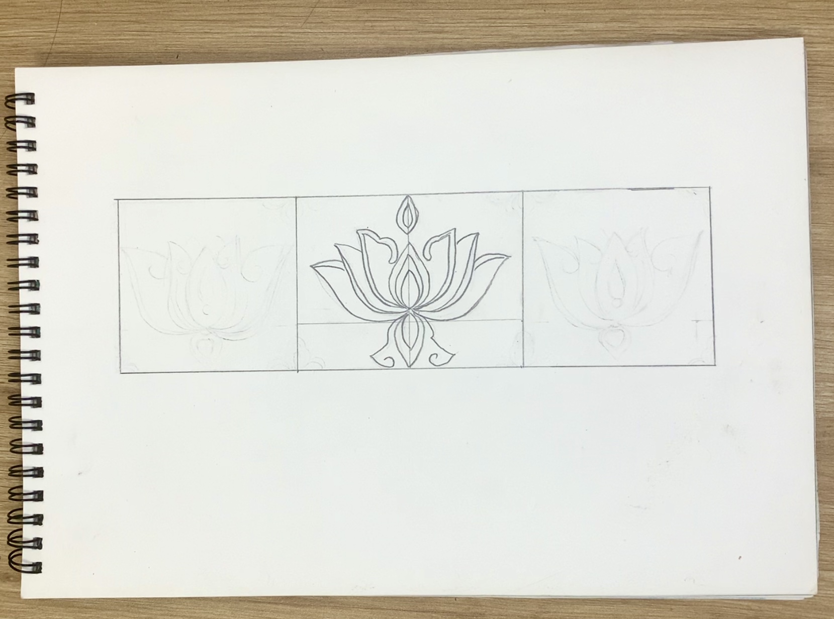 Vẽ hoạ tiết hoa sen 1