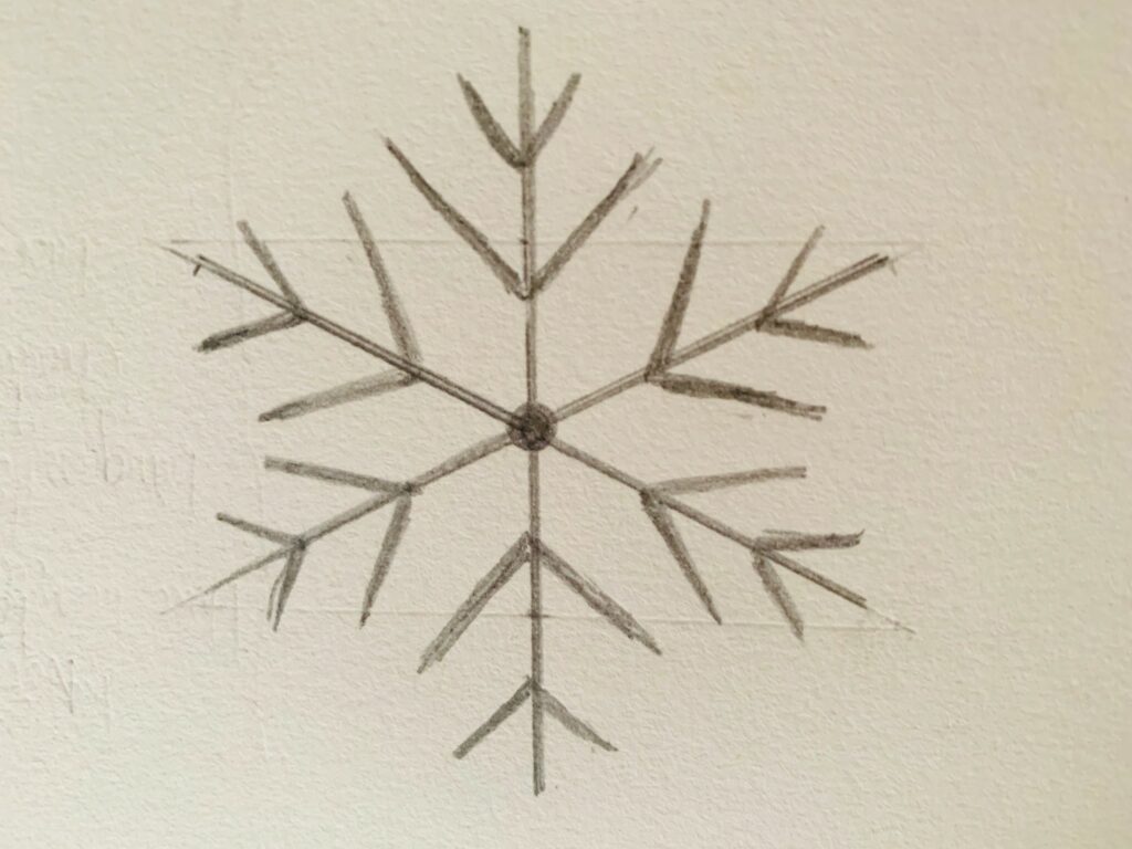 Vẽ bông tuyết đơn giản