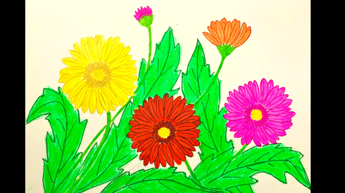 Dạy bé vẽ hoa Tổng hợp cách vẽ 5 loại hoa đơn giản chi tiết