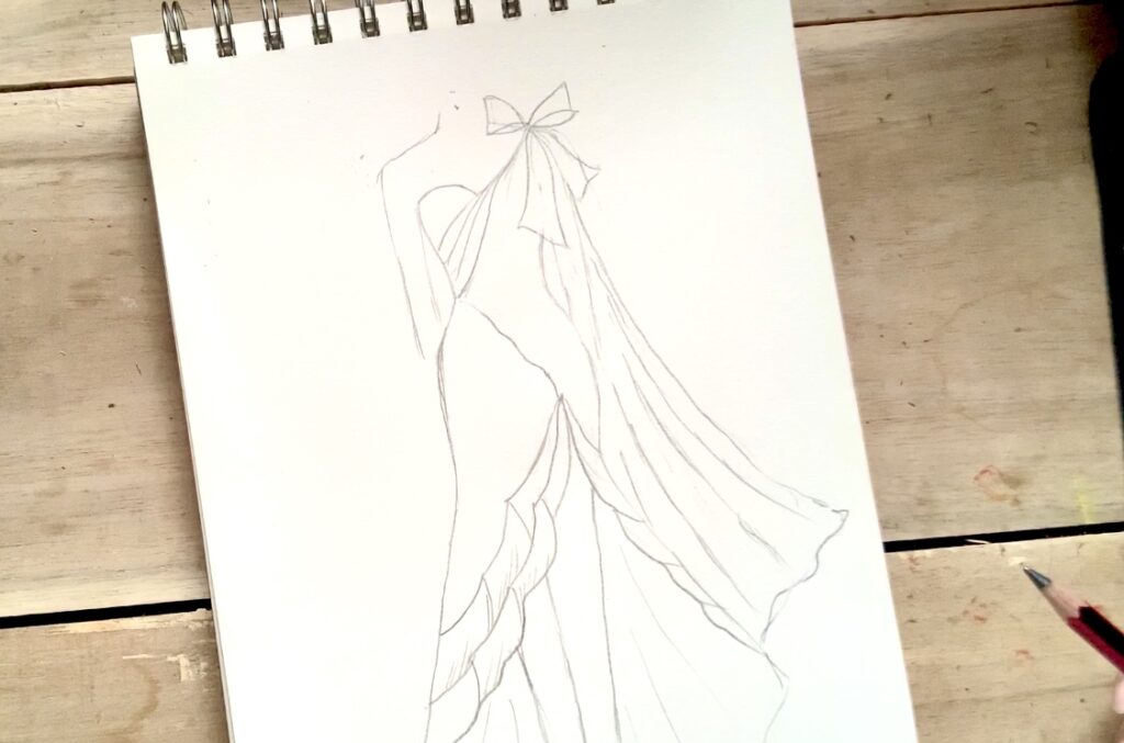Vẽ thêm tà váy