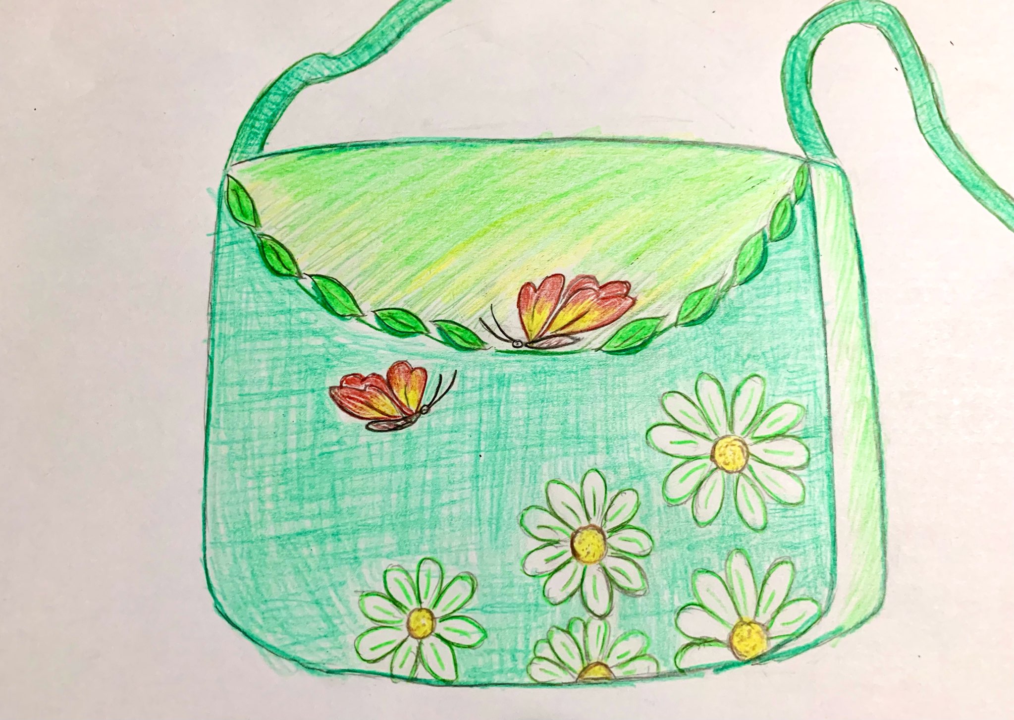 10 mẫu vẽ túi xách lớp 9 đẹp cho các bé tập tô