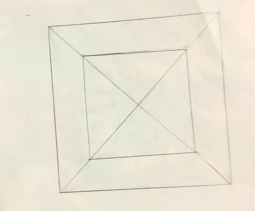 Có nhiều cách để trang trí một hình vuông chằng hạn như hình dưới Em hãy  vẽ một hình vuông trên tờ giấy A4 và trang trí theo cách của mình