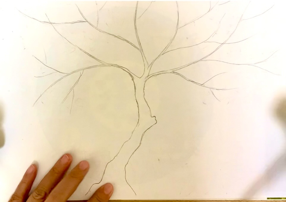 vẽ cành cây