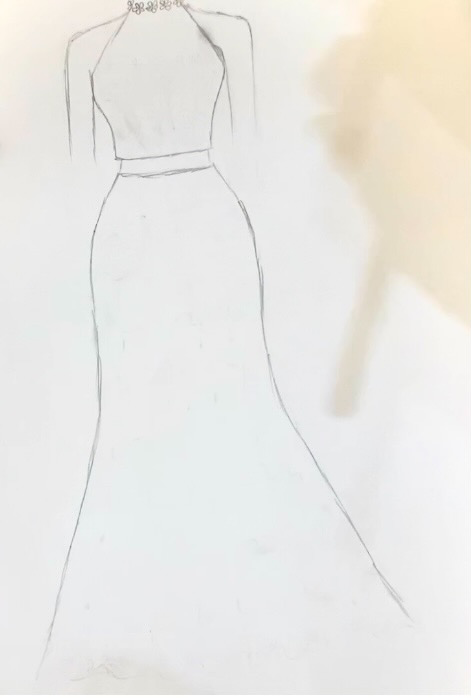vẽ phác thảo váy
