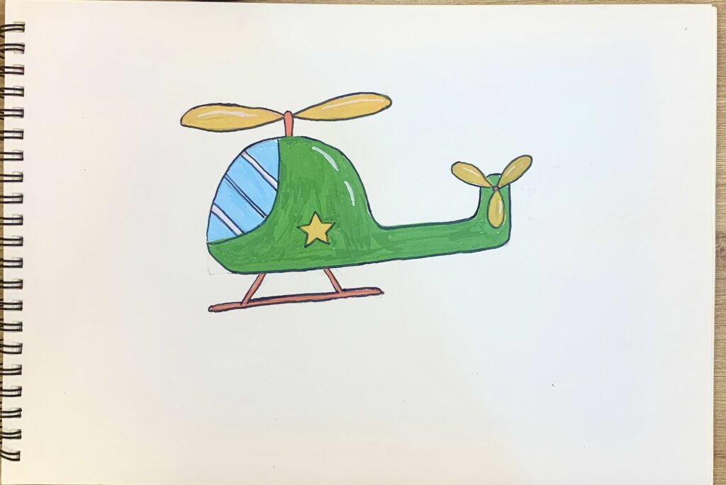 vẽ máy bay trực thăng
