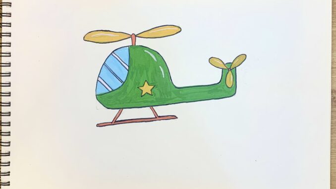 vẽ máy bay trực thăng